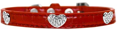 Croc Crystal Heart Dog Collar