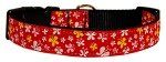 Butterfly Nylon Ribbon Collar (size: Red Sm)