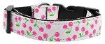 Cherries Nylon Collar (size: White Sm)