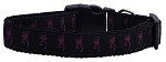 Pink Deer Nylon Dog Collar (size: XL)