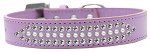 Ritz Pearl and Clear Crystal Dog Collar (size: Lavender Size 20)