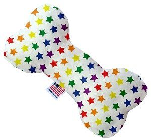Rainbow Stars Canvas Bone Dog Toy (size: 8 Inch)
