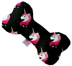 Pretty Pink Unicorns Canvas Bone Dog Toy (size: 8 Inch)