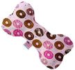 Pink Donuts Canvas Bone Dog Toy