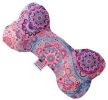Pink Bohemian Canvas Bone Dog Toy