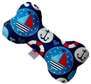 Anchors Away Canvas Bone Dog Toy (size: 8 Inch)