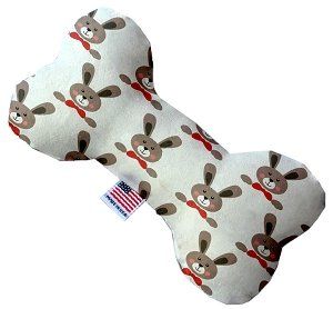 Dapper Rabbits Canvas Bone Dog Toy (size: 8 Inch)