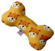 Tally the Tiger Canvas Bone Dog Toy