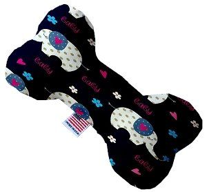 Baby Elephants Canvas Bone Dog Toy (size: 8 Inch)