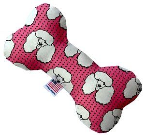 Pretty Poodles Canvas Bone Dog Toy (size: 8 Inch)