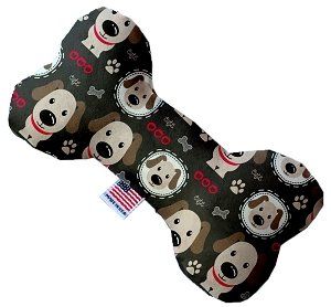Dapper Dogs Canvas Bone Dog Toy (size: 8 Inch)
