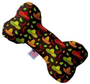 Sombreros Canvas Bone Dog Toy (size: 8 Inch)