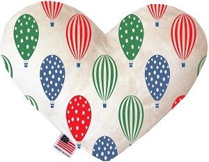 Hot Air Balloons Canvas Heart Dog Toy (size: 8 Inch)