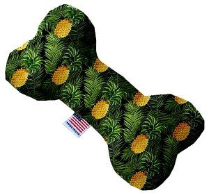 Pineapples in Paradise Canvas Bone Dog Toy (size: 10 Inch)