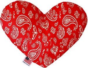 Red Western Canvas Heart Dog Toy (size: 6 Inch)