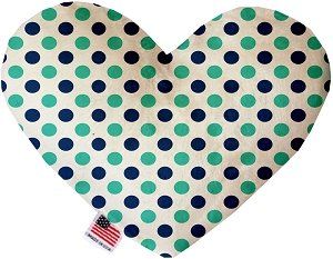Aquatic Dots Canvas Heart Dog Toy (size: 8 Inch)