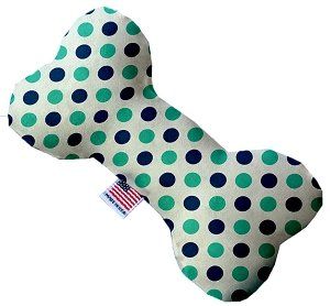 Aquatic Dots Canvas Bone Dog Toy (size: 8 Inch)