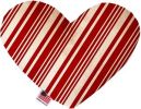 Classic Candy Cane Stripes Canvas Heart Dog Toy