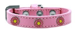 Pink Daisy Widget Dog Collar