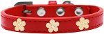 Gold Flower Widget Dog Collar (size: Red Size 20)