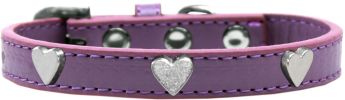 Silver Heart Widget Dog Collar