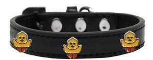 Chickadee Widget Dog Collar (size: Black Size 20)