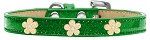 Gold Flower Widget Dog Collar (size: Emerald Green Ice Cream Size 20)