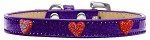 Red Glitter Heart Widget Dog Collar (size: Purple Ice Cream Size 12)