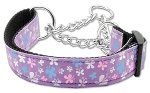 Butterfly Nylon Ribbon Collar (size: Martingale Lavender Large)