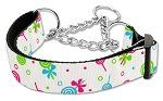 Lollipops Nylon Ribbon Collar (size: Martingale Large White)