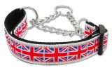 Tiled Union Jack(UK Flag) Nylon Ribbon Collar