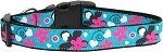 Aqua Love Nylon Dog Collar (size: Medium Narrow)