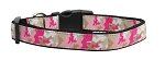 Pink Camo Nylon Dog Collar