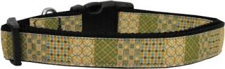 Beige Chaos Nylon Dog Collar