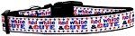 Red, White, and Cute! Nylon Dog Collar (size: Sm)