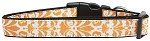Damask Orange Nylon Dog Collar (size: Sm)