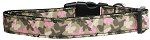 Camo Butterflies Nylon Dog Collar (size: Medium Narrow)