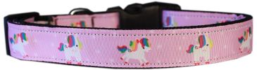 Mauve Unicorns Nylon Dog Collar