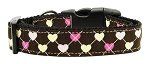 Argyle Hearts Nylon Ribbon Collar