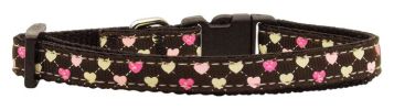 Argyle Hearts Nylon Ribbon Collar