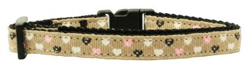 Argyle Hearts Nylon Ribbon Collar