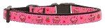Cupcakes Nylon Ribbon Collar (size: Bright Pink Small)