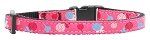 Lollipops Nylon Ribbon Collar (size: Bright Pink Cat Safety)