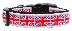 Tiled Union Jack(UK Flag) Nylon Ribbon Collar