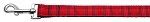 Plaid Nylon Collar (size: Red 1 wide 4ft Lsh)