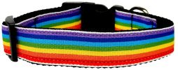 Rainbow Striped Nylon Collars