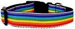 Rainbow Striped Nylon Collars