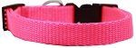 Plain Nylon Dog Collar (size: LG Hot Pink)