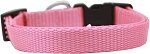 Plain Nylon Dog Collar (size: LG Pink)