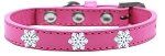 Snowflake Widget Dog Collar (size: Bright Pink Size 16)